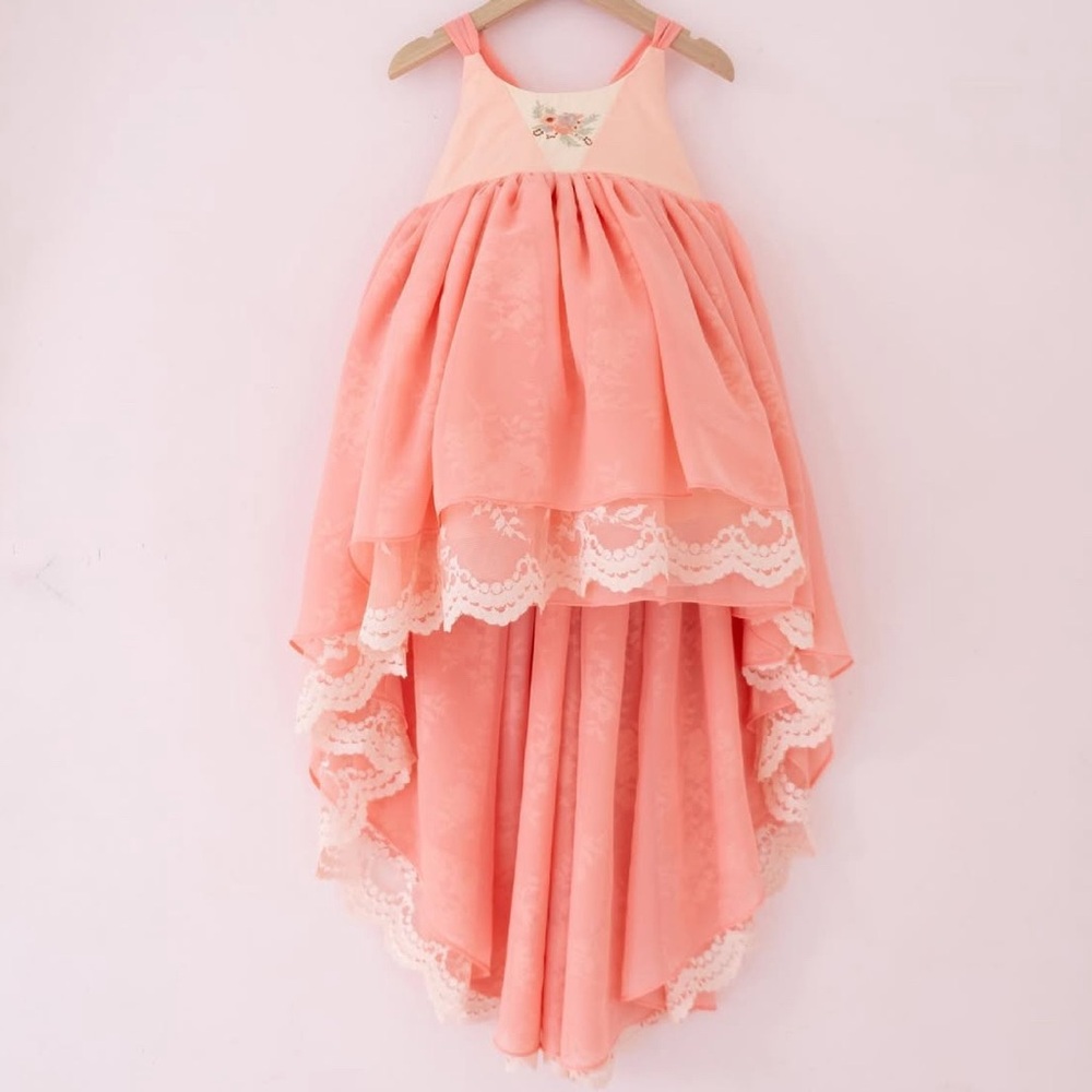 Pleiades Embroidered Peach Eliza